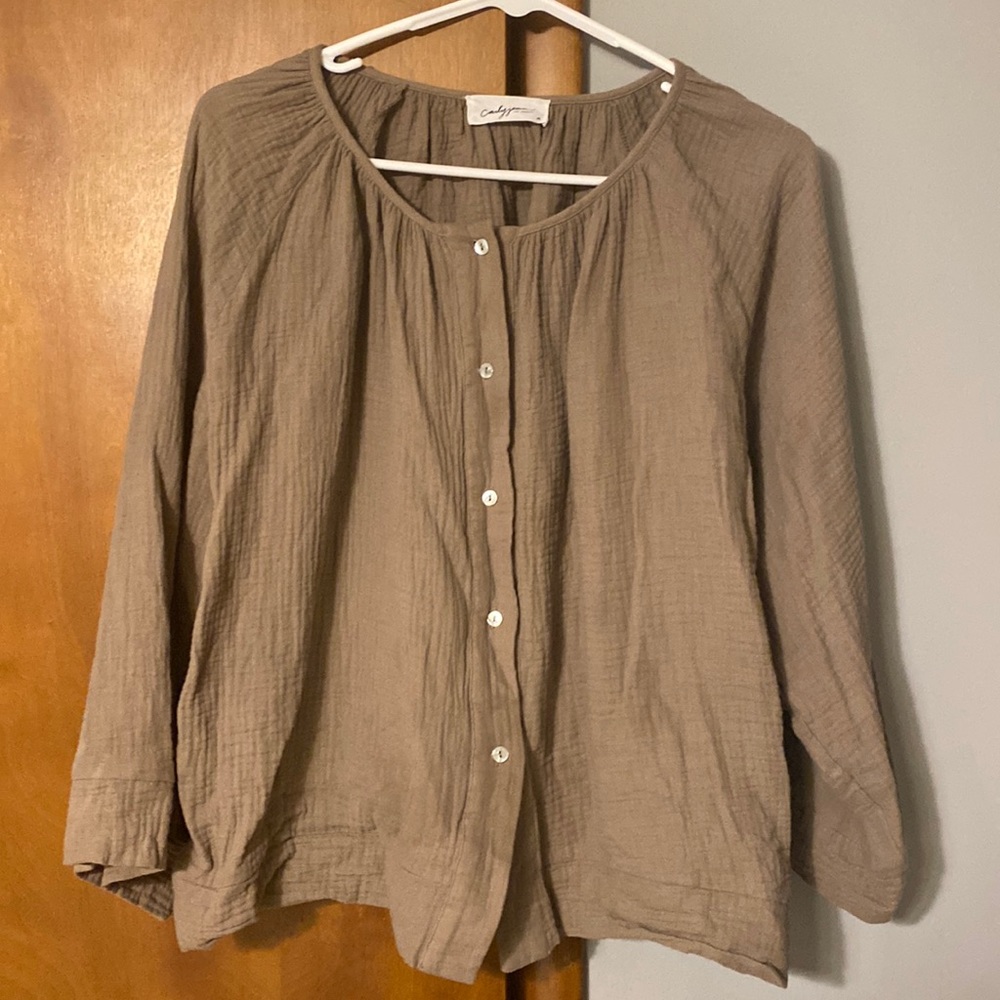 Carly Jean Los Angeles Brylee Top Taupe